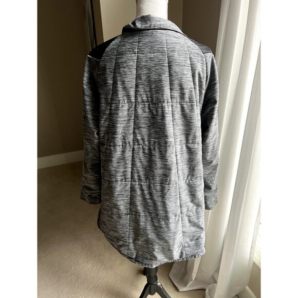 The North Face Long Pseudio Cowlneck Full Zip gray Puffer Jacket Size L - Picture 7 of 7